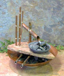 Copper Bowl Bamboo Well Fountain